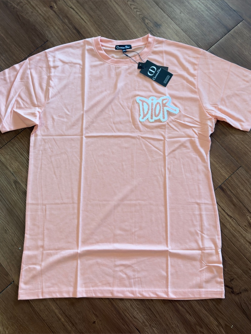 Dior Men’s Pink Logo Graphic T-Shirt